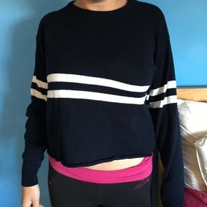 Navy and white striped brandy Melville sweater